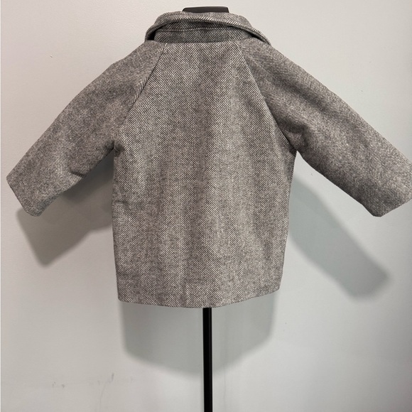 H&M Kids Charcoal Herringbone Pea Coat - Picture 2 of 9